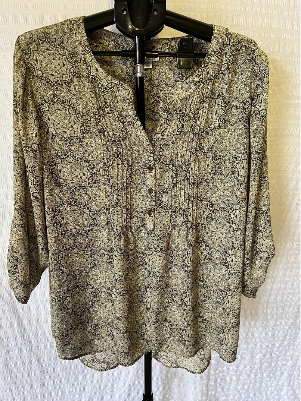 Westport 1962 3X Paisley Button Front Blouse | Plus Size